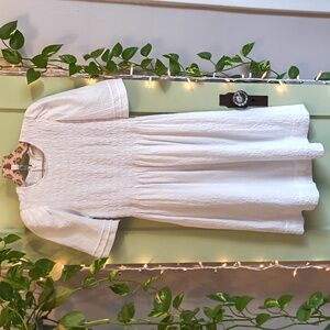 Women's Calvin Klein Gauze Butterfly Sleeve White Dress 2